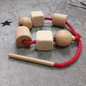 Montessori Boncuk Dizme Masif