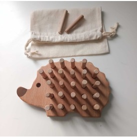 Montessori Ahşap Tak Çıkar Kirpi